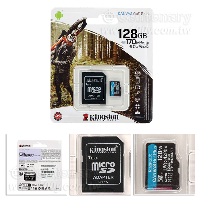 Kingston TF內存卡 128G V30 170M/S - 159564 產品圖片