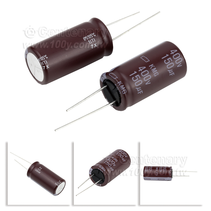 150uF/400V Miniature Aluminium Electrolytic Capacitor - 106932 Product Image