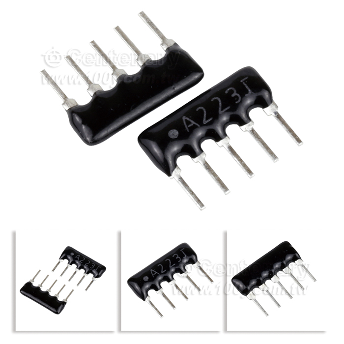 A-Type 5Pins 1/8W SIP Resistor Networks - 159864 Product Image