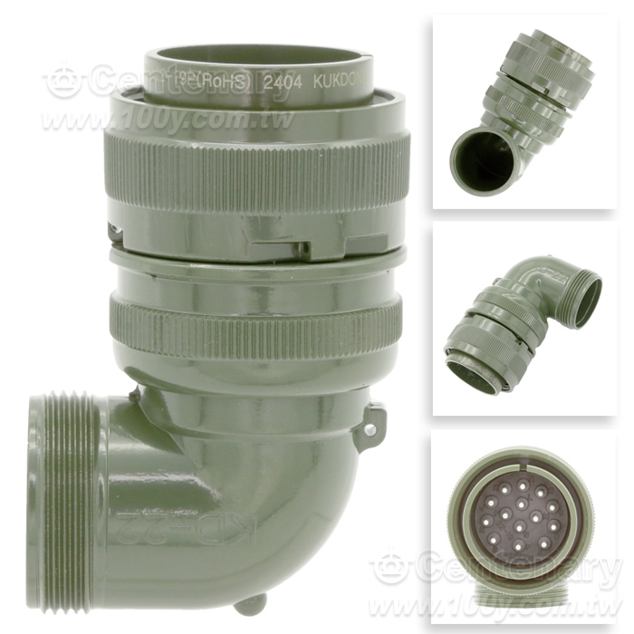 14P公端90度彎管接頭13A 500Vac/750Vdc - 157616 產品圖片