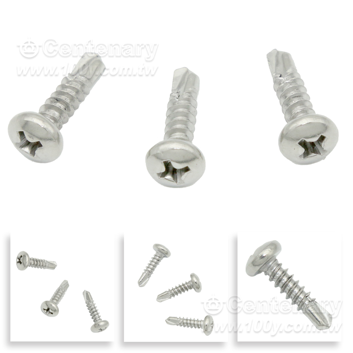 304 Round Head ⊕ Type, Tip Tail Self-Tapping Screw - 160681 Product Image