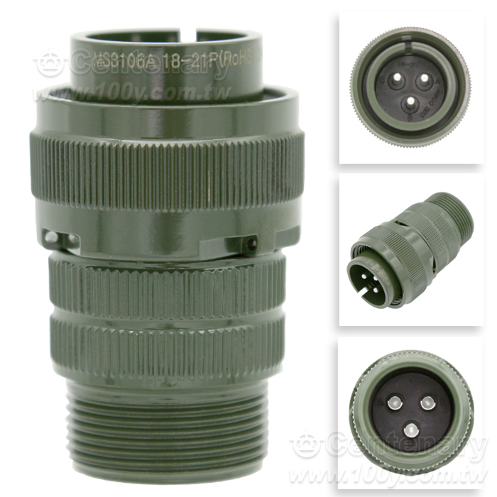 3P公端直管接頭13A~20A 900Vac/1250Vdc - 157557 產品圖片