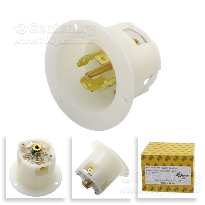 NEMA L21-30 Locking Flanged Inlet - 95374 Product Image