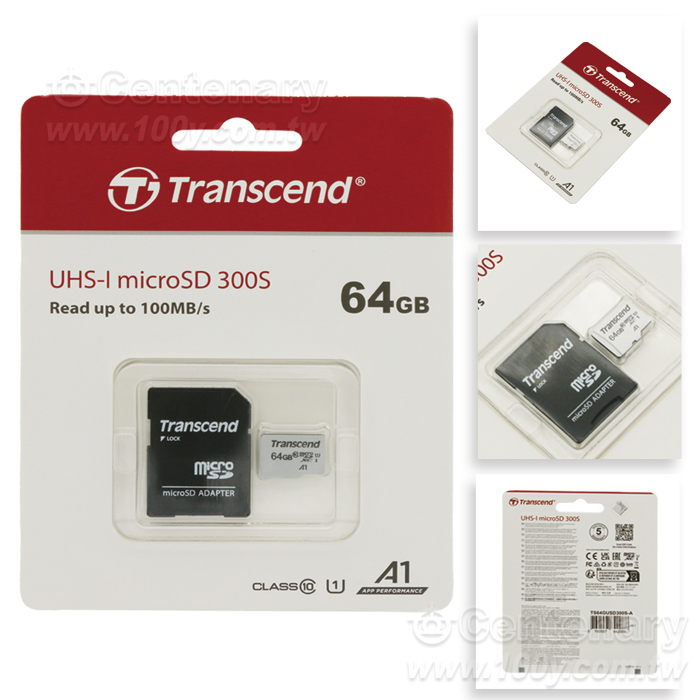 Transcend_64GB UHS-I U1 microSD with Adapter(Small Card Including Transfer Card)
