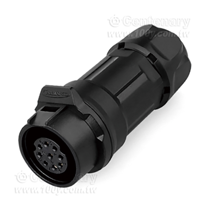 Cnlinko LP20 type 14-core butt female plug Plastic welded type (anti-stay +φ12mm tail seal ring) - 162632 Product Image