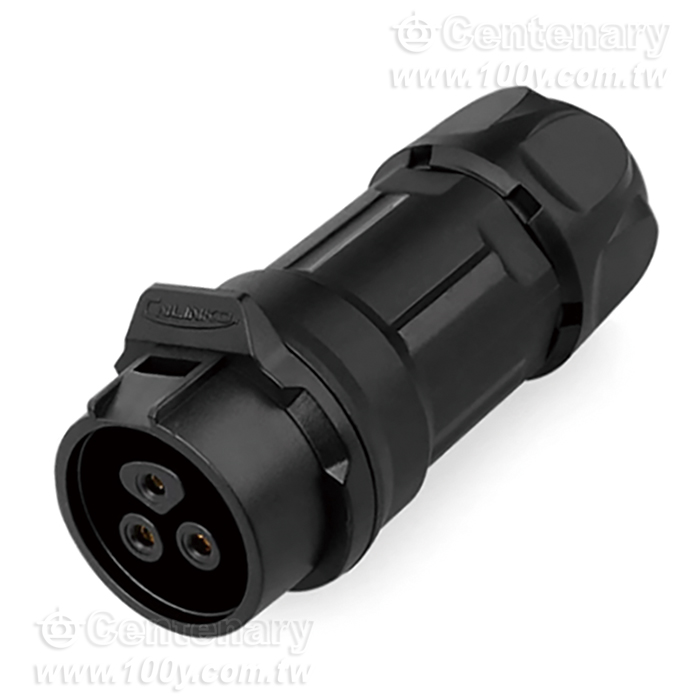 LP16型3芯對接母插頭塑膠款鎖線式 (隔欄） - 162959 產品圖片