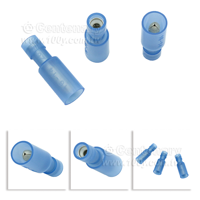 子彈型公端子 16~14AWG 藍色 (100個/包) - 94990 產品圖片