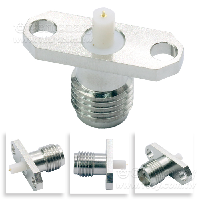SMA Jack ?16mm 2 Hole Flange With Round Contact; - 95409 Product Image