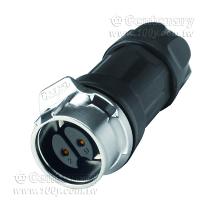 Cnlinko LP16 type 2-core female connector Plastic + metal lock wire type (φ9mm tail seal ring + barrier + clip type + increase creepage) - 162910 Product Image
