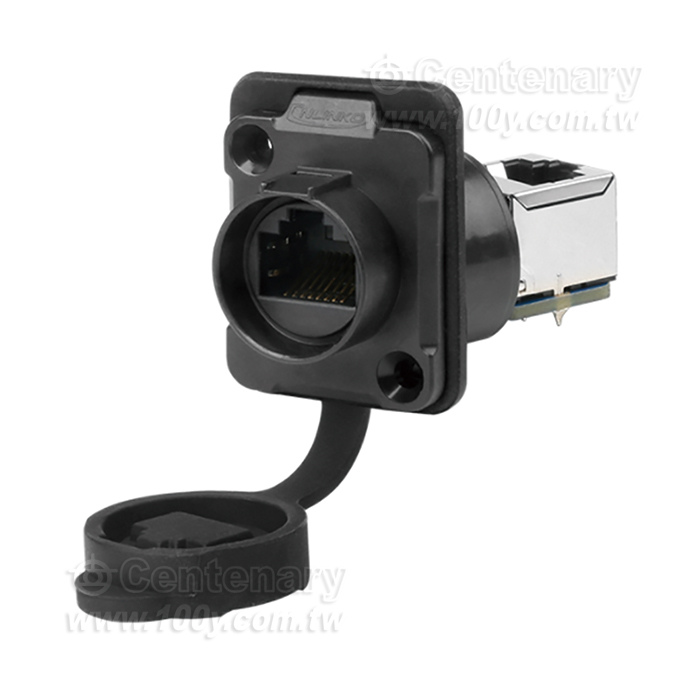 Cnlinko  LP16 type RJ45 two-hole flange female socket Plastic Other wiring (double 180 ° to 90 °+ border dust cover) - 162969 Product Image