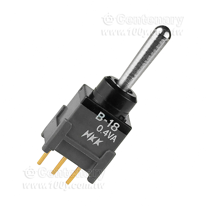 NKK Toggle switch SPDT 0.4VA 28V On - transient - On - 162993 Product Image