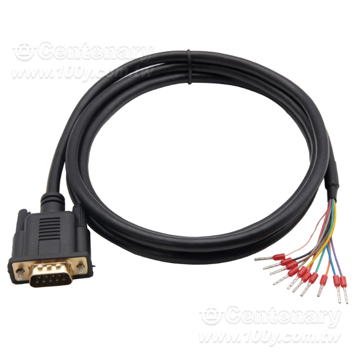 DB9單頭帶端子串口線  公頭 純銅26AWG - 163872 產品圖片