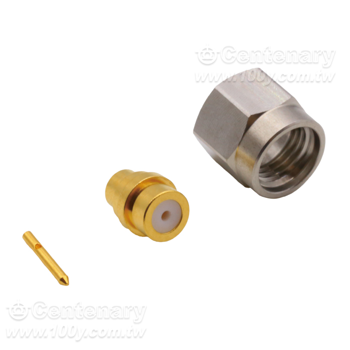 SMA male connector with 086 series cable FOR RG405 26.5G - 163416 Product Image