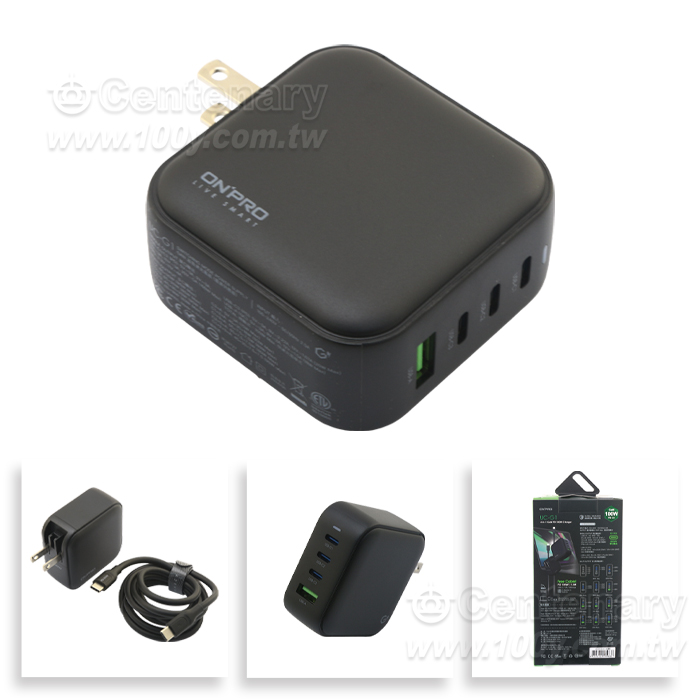 PD100W 4孔氮化鎵GaN超急速充電器 - 96155 產品圖片