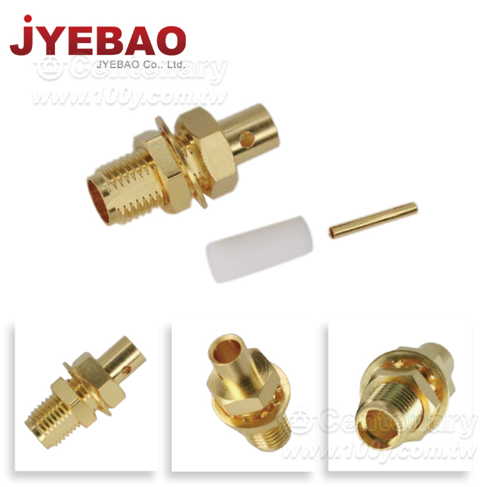 SMA jack solder bulkhead for RG402; 18GHz VSWR1.2 - 163425 Product Image