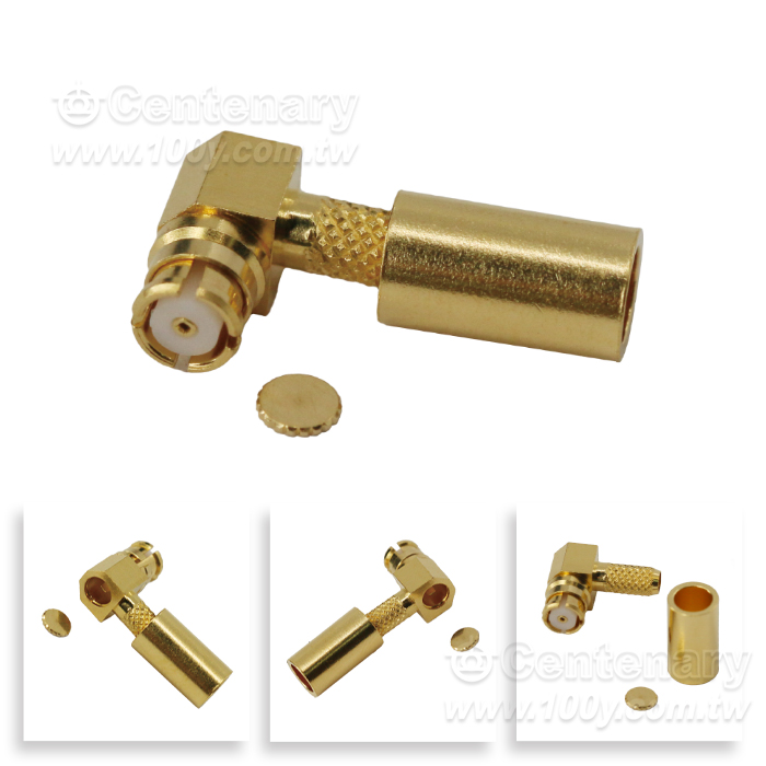SMP Jack Crimp Right Angle For RG174,RG188,RG316; 8GHz VSWR 1.2 - 96093 Product Image