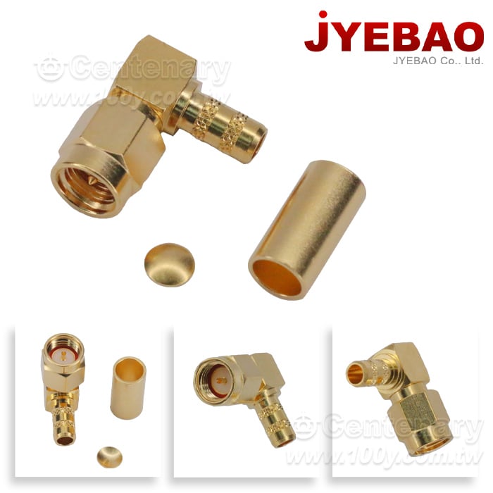 SMA Plug Crimp Right Angle
