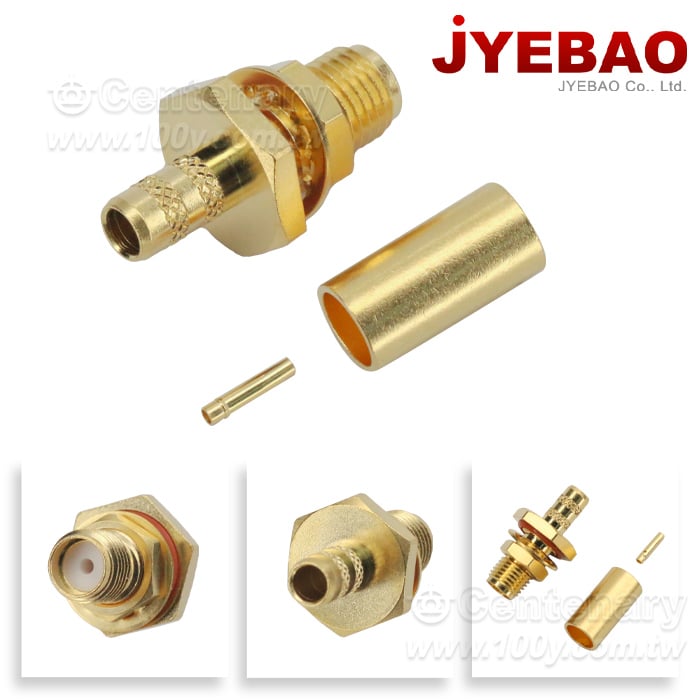 SMA Jack Crimp For Bulkhead