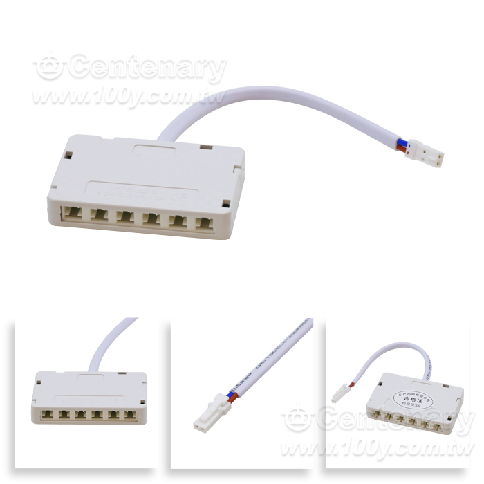 Dupont distribution box with 6 positions for kitchen and wardrobe light strips - 163865 Product Image