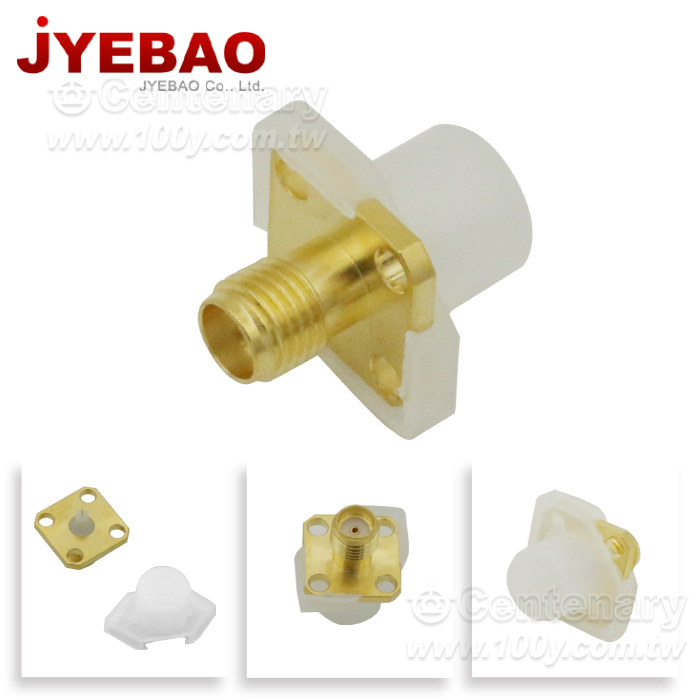 SMA Jack  4 Hole Flange With Round Contact - 96666 產品圖片