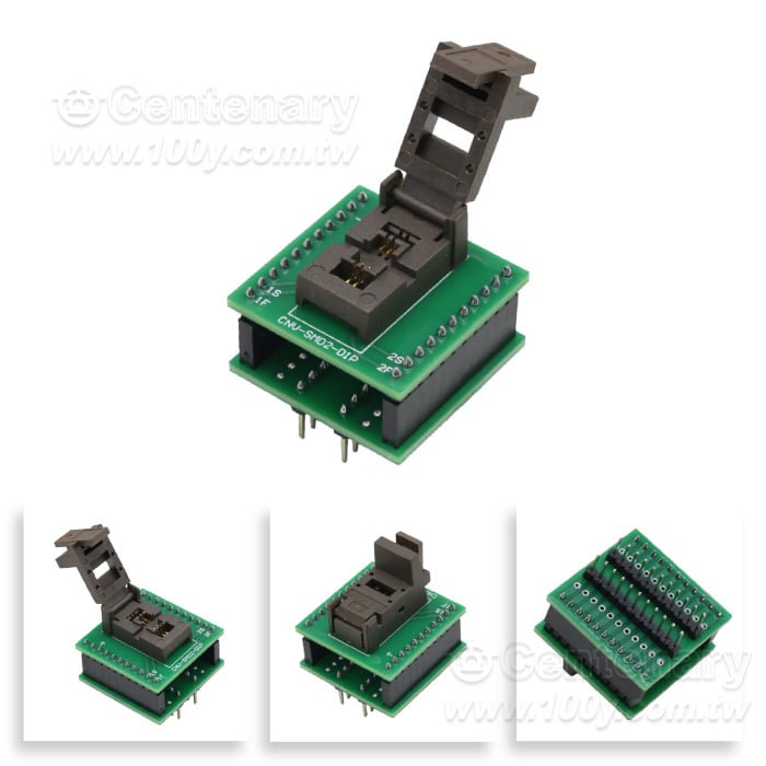 SMD-0.1翻蓋式開爾文＋轉接板