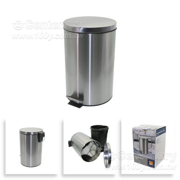 Stainless Steel Round Slow Drop Trash Can - 97228 Product Image