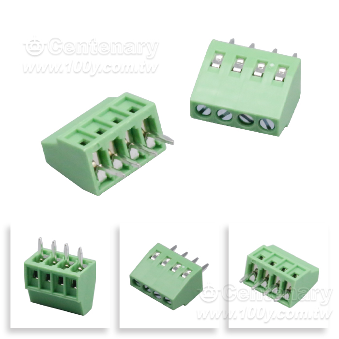 螺釘式PCB接線端子 4P 180° - 164476 產品圖片