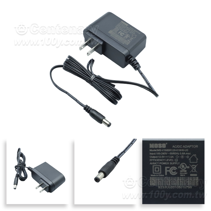 12V/1.5A 電源適配器 DC5.5*2.1MM  線長1.5M - 164559 產品圖片