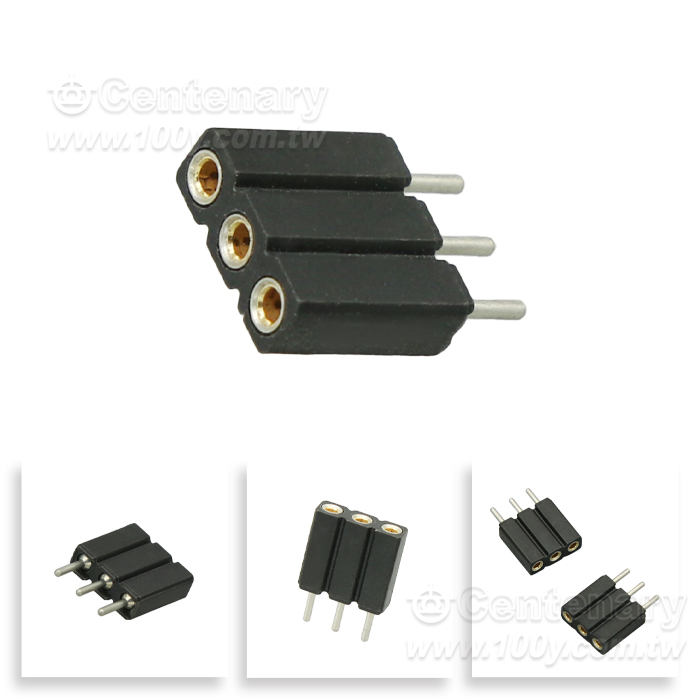 CONN SOCKET 3P GOLD PCB - 97586 Product Image