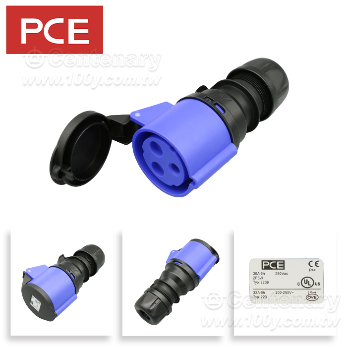 CEE-Connector 30A 2P3W 6h IP44 UL - 97682 Product Image