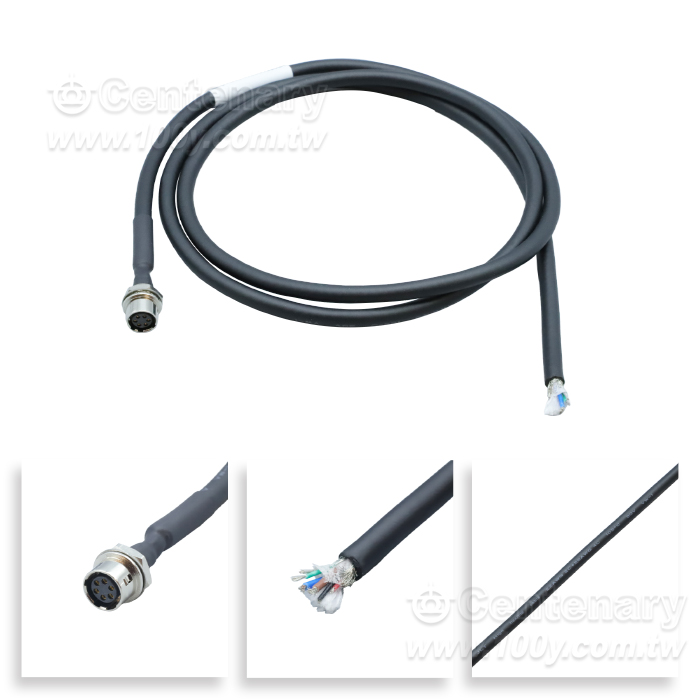 6P連接器 座裝孔/母插座 帶線 1M - 164775 產品圖片