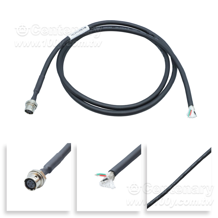 4P連接器 座裝孔/母插座 帶線 1M - 164776 產品圖片