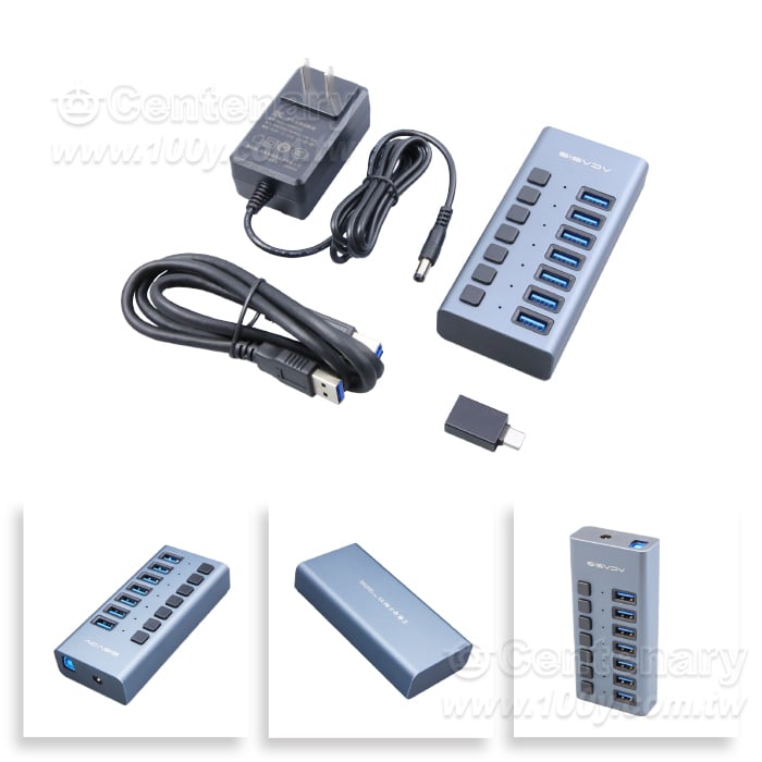 USB3.0分線器帶電源7口多接口擴展 10Gbps - 165000 產品圖片