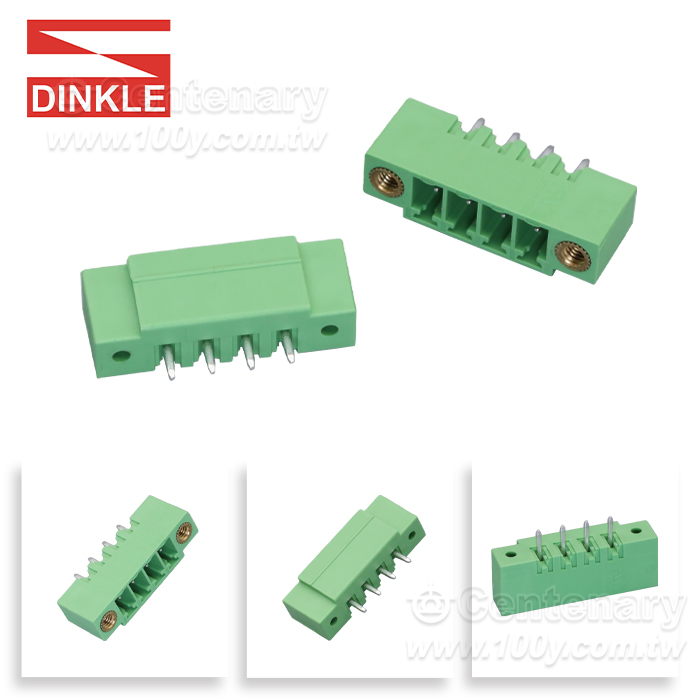 4P直針插針 Pitch:3.81mm 28-14AWG 180° 帶法蘭 - 146379 產品圖片