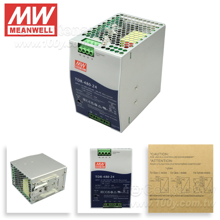 480W Three Phase Industrial DIN Rail With PFC Function - 97101 Product Image