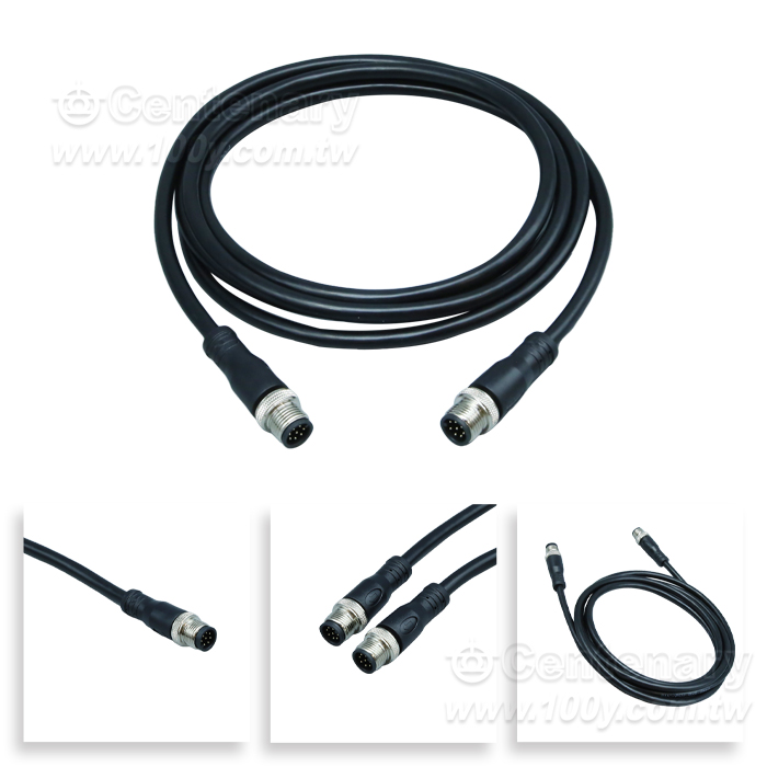 Straight Needle In The First Four Male Head _M12 Waterproof Sensor Cable - 165819 Product Image