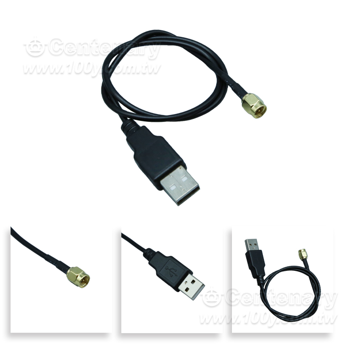 SMA公 轉電腦數據線USB公頭連接線Q9轉接線 - 165929 產品圖片