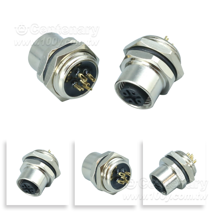 M12 Female Socket_M12 Sensor Waterproof Connector - 166100 Product Image