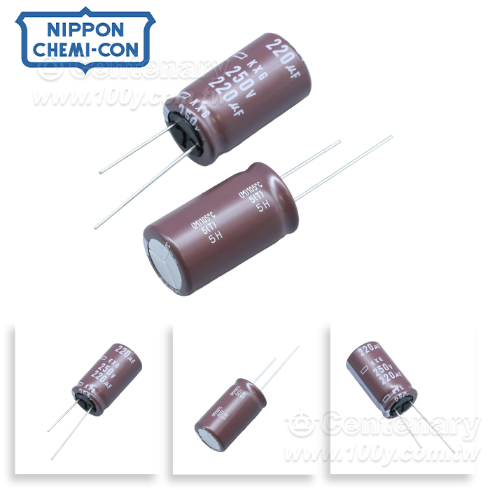 NIPPON_KXG-220UF/250V Miniature Aluminium Electrolytic Capacitor - 166179 Product Image