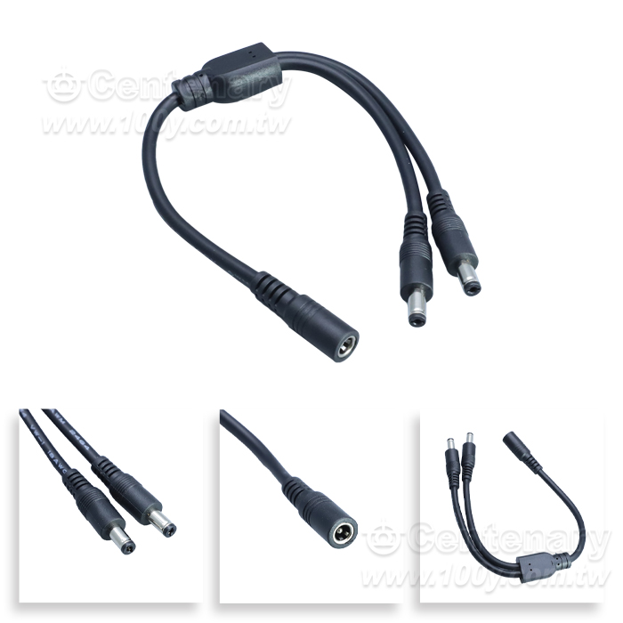 2*DC公頭轉-1*DC母頭 30cm - 166383 產品圖片