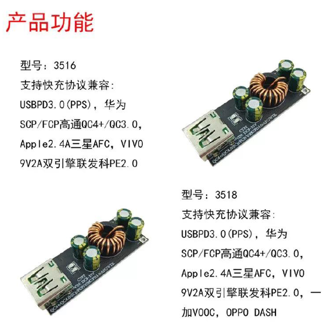 SW3518-單路快充模組-品名規格-2