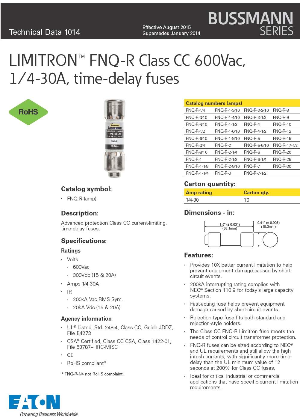 FNQ-R-1.5-規格說明