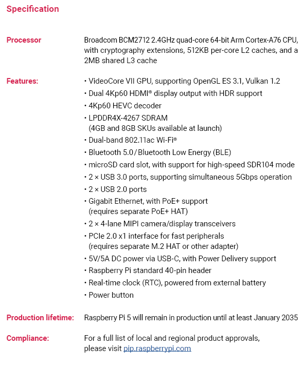 Raspberry Pi5-4GB-規格說明-3
