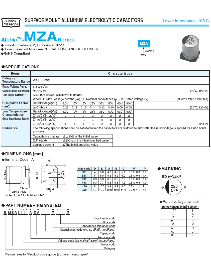 MZA-47uF/25V-規格說明-1