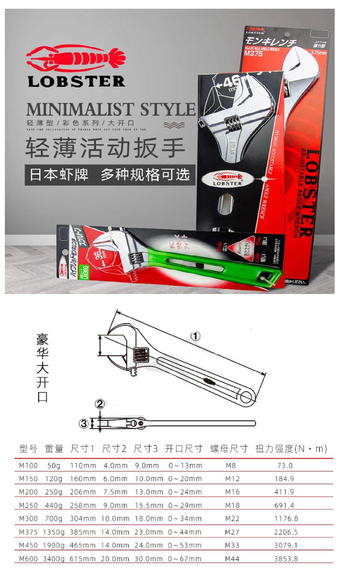 LOBSTER-M150-品名規格-1